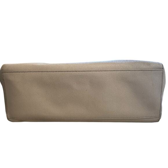 TORY BURCH York Tan Leather Tote Bag with Red handles - Picture 7 of 15